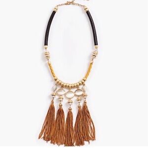 Lucky Brand Gold Mustard OCHRE Fringe Necklace